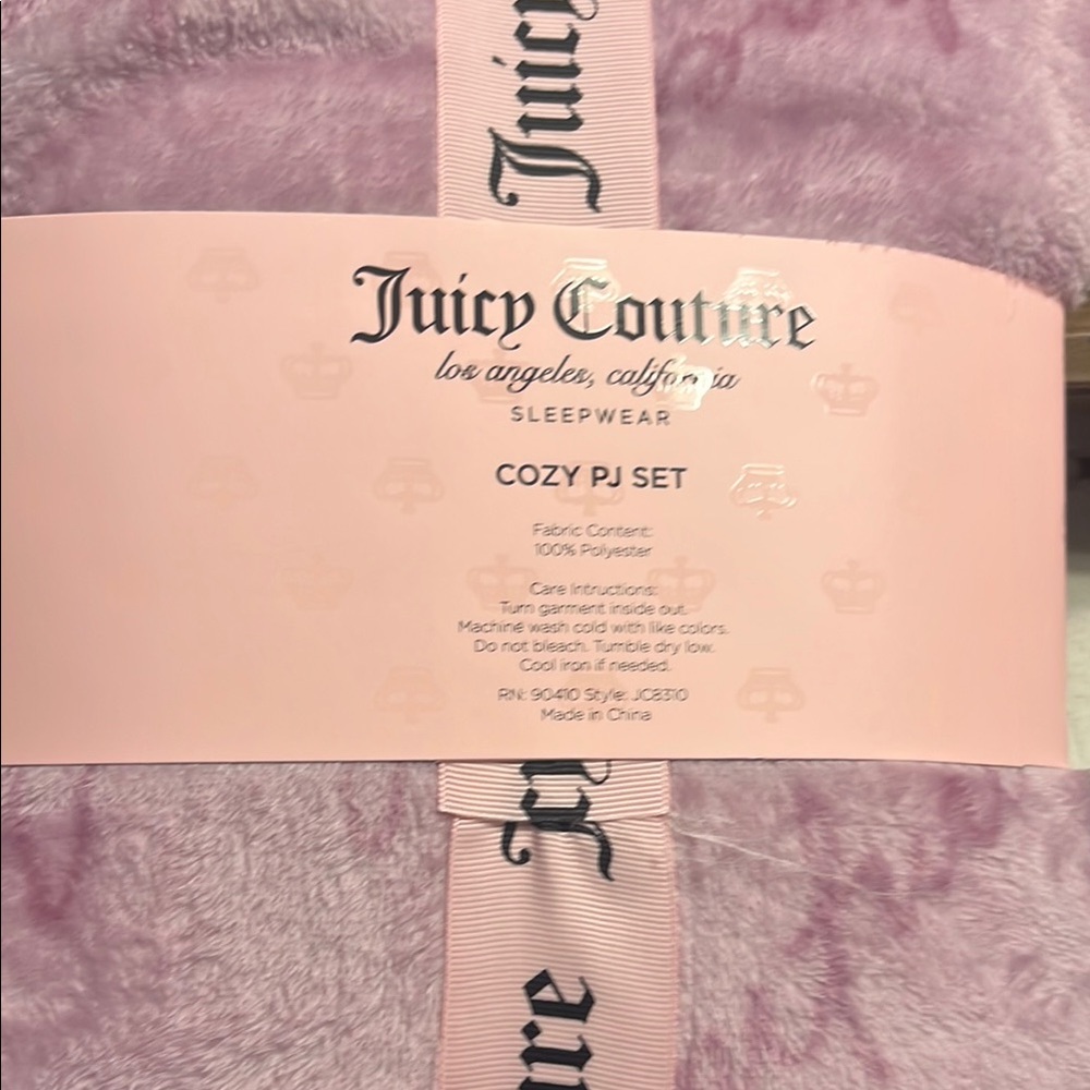 Juicy Couture Pink Plush Pajama Set - Picture 7 of 10